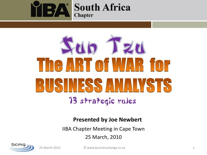 The Art Of War For Business Analysts